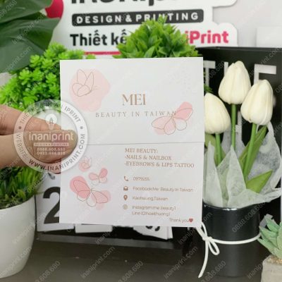 Mẫu Card Visit Tiệm Nails, Name Card Tiệm Nails, Danh Thiếp Tiệm Nails Đẹp Giá Rẻ