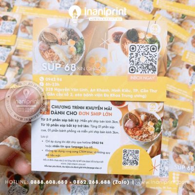 Mẫu Card Visit Tiệm Súp, Name Card Tiệm Súp, Danh Thiếp Tiệm Súp Đẹp Giá Rẻ