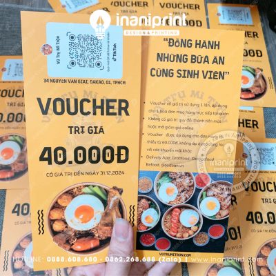 Mẫu Thẻ Giảm Giá Quán Mỳ, Phiếu Giảm Giá Quán Mỳ, Voucher Giảm Giá Quán Mỳ Giá Rẻ