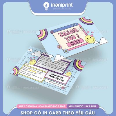 Mẫu Card Cám Ơn Thank Smile, Thiệp Cám Ơn Thank Smile, Danh Thiếp Cám Ơn Thank Smile Dễ Thương đẹp giá rẻ