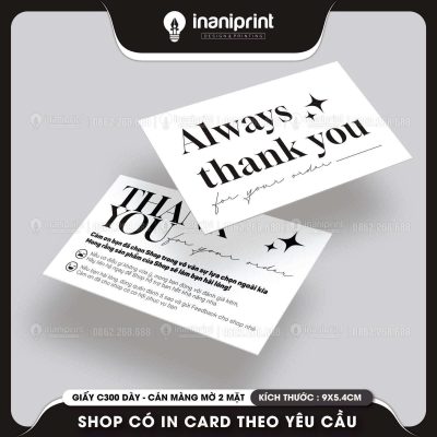 Mẫu Card Cám Ơn Always Trắng, Thiệp Cám Ơn Always Trắng, Danh Thiếp Cám Ơn Always Trắng Dễ Thương đẹp giá rẻ