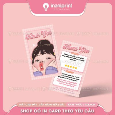 Mẫu Card Cám Ơn Bé Nọng, Thiệp Cám Ơn Bé Nọng, Danh Thiếp Cám Ơn Bé Nọng Dễ Thương đẹp giá rẻ