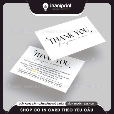 Mẫu Card Cám Ơn Trắng Basic, Thiệp Cám Ơn Trắng Basic, Danh Thiếp Cám Ơn Trắng Basic Dễ Thương đẹp giá rẻ