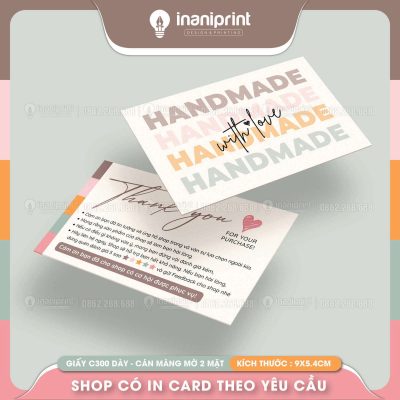 Mẫu Card Cám Ơn HandMade Màu, Thiệp Cám Ơn HandMade Màu, Danh Thiếp Cám Ơn HandMade Màu Dễ Thương đẹp giá rẻ