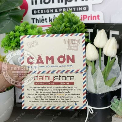 Mẫu Card Cám Ơn Tiệm Quần Áo, Thiệp Cám Ơn Shop Quần Áo, Danh Thiếp Cám Ơn Tiệm Quần Áo Dễ Thương đẹp giá rẻ