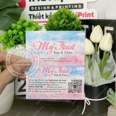 Mẫu Card Cám Ơn Quán Súp, Thiệp Cám Ơn Tiệm Cháo, Danh Thiếp Cám Ơn Quán Ăn Dễ Thương đẹp giá rẻ