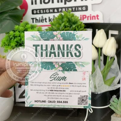 Mẫu Card Cám Ơn Shop Mỹ Phẩm, Thiệp Cám Ơn Tiệm Mỹ Phẩm, Danh Thiếp Cám Ơn Shop Mỹ Phẩm Dễ Thương đẹp giá rẻ