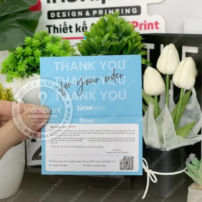 Mẫu Card Cám Ơn Shop Mỹ Phẩm, Thiệp Cám Ơn Tiệm Mỹ Phẩm, Danh Thiếp Cám Ơn Shop Mỹ Phẩm Dễ Thương đẹp giá rẻ