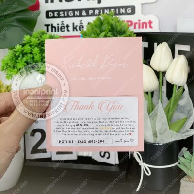 Mẫu Card Cám Ơn Shop Decor, Thiệp Cám Ơn Shop Decor, Danh Thiếp Cám Ơn Shop Decor Dễ Thương đẹp giá rẻ