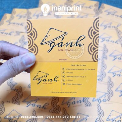 Mẫu Card Visit Shop Bánh Tráng, Name Card Tiệm Bánh Tráng, Danh Thiếp Shop Bánh Tráng Đẹp Giá Rẻ