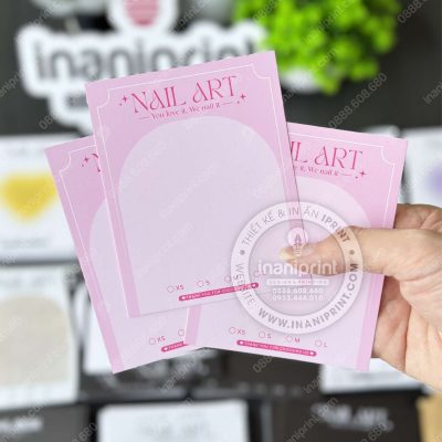 Mẫu Nails Box NailArt Hồng, Card Gắn Móng Tay Giả NailArt Hồng, Giấy Gắn Móng Tay Giả NailArt Hồng Đẹp Giá Rẻ