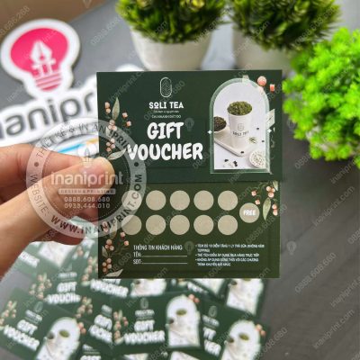 Mẫu Thẻ Giảm Giá Quán Nước, Phiếu Giảm Giá Quán Nước, Voucher Giảm Giá Quán Nước Giá Rẻ