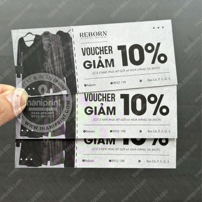 Mẫu Thẻ Giảm Giá Shop Quần Áo, Phiếu Giảm Giá Store Quần Áo, Voucher Giảm Giá Tiệm Quần Áo Giá Rẻ