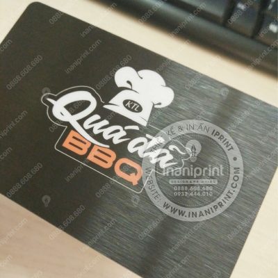 Mẫu Card Visit Nhựa Quán Nướng, Name Card Nhựa Quán Nướng, Danh Thiếp Quán Nướng Đẹp Giá Rẻ