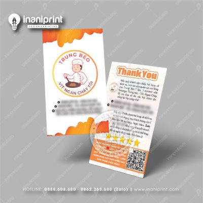 Mẫu Card Visit Quán Ăn, Name Card Tiệm Ăn, Danh Thiếp Quán Ăn Đẹp Giá Rẻ