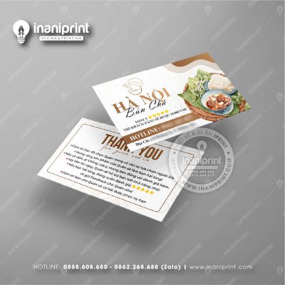Mẫu Card Visit Quán Ăn, Name Card Tiệm Ăn, Danh Thiếp Quán Ăn Đẹp Giá Rẻ