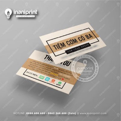 Mẫu Card Visit Quán Ăn, Name Card Tiệm Ăn, Danh Thiếp Quán Ăn Đẹp Giá Rẻ