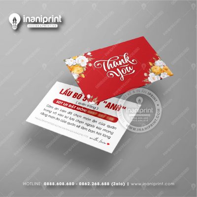 Mẫu Card Visit Quán Ăn, Name Card Tiệm Ăn, Danh Thiếp Quán Ăn Đẹp Giá Rẻ
