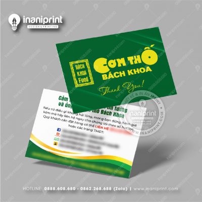 Mẫu Card Visit Quán Ăn, Name Card Tiệm Ăn, Danh Thiếp Quán Ăn Đẹp Giá Rẻ