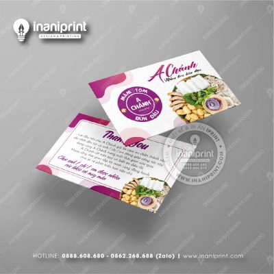 Mẫu Card Visit Quán Ăn, Name Card Tiệm Ăn, Danh Thiếp Quán Ăn Đẹp Giá Rẻ