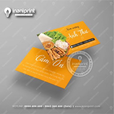 Mẫu Card Visit Quán Ăn, Name Card Tiệm Ăn, Danh Thiếp Quán Ăn Đẹp Giá Rẻ