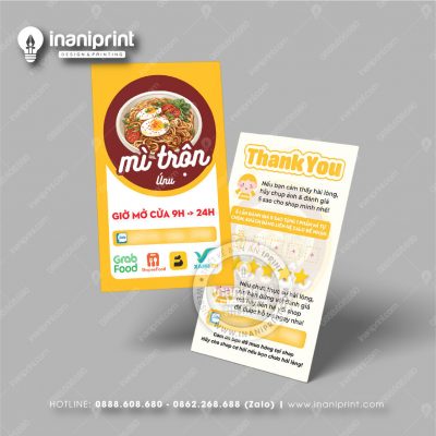 Mẫu Card Visit Quán Ăn, Name Card Tiệm Ăn, Danh Thiếp Quán Ăn Đẹp Giá Rẻ