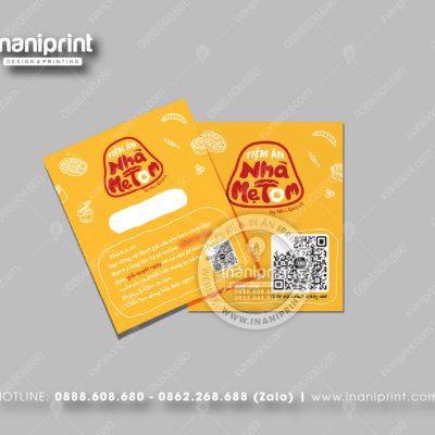Mẫu Card Visit Shop Ăn Vặt, Name Card Tiệm Tiệm Ăn Vặt, Danh Thiếp Quán Ăn Vặt Đẹp Giá Rẻ
