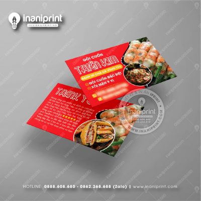 Mẫu Card Visit Shop Ăn Vặt, Name Card Tiệm Tiệm Ăn Vặt, Danh Thiếp Quán Ăn Vặt Đẹp Giá Rẻ