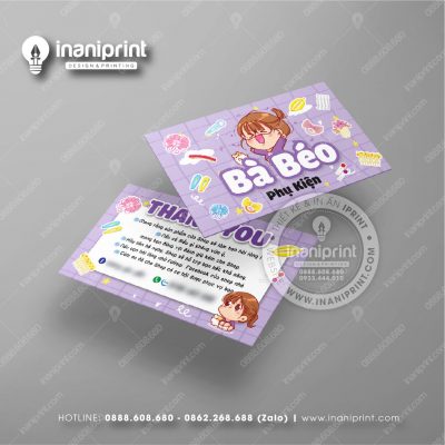 Mẫu Card Visit Shop Phụ Kiện, Name Card Tiệm Phụ Kiện, Danh Thiếp Shop Phụ Kiện Đẹp Giá Rẻ