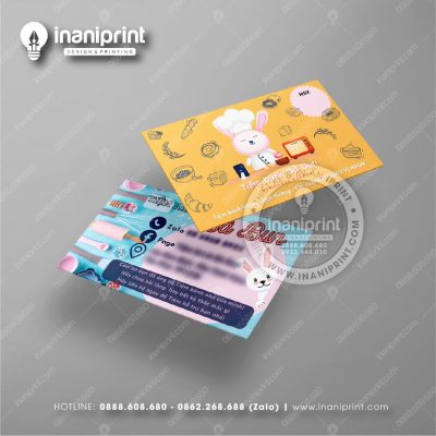 Mẫu Card Visit Tiệm Bánh, Name Card Shop Bánh, Danh Thiếp Tiệm Bánh Đẹp Giá Rẻ