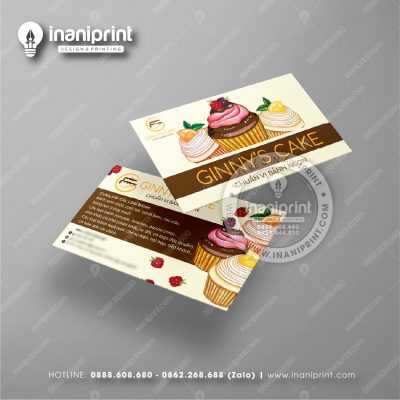 Mẫu Card Visit Tiệm Bánh, Name Card Shop Bánh, Danh Thiếp Tiệm Bánh Đẹp Giá Rẻ