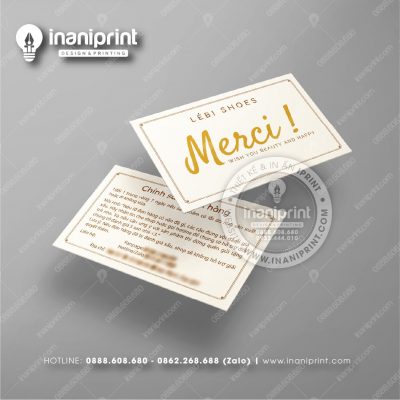 Mẫu Card Visit Shop Giày Dép, Name Card Tiệm Giày Dép, Danh Thiếp Shop Giày Dép Đẹp Giá Rẻ