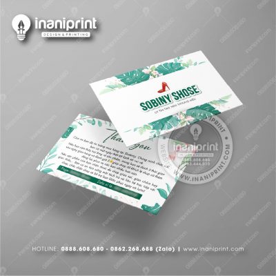 Mẫu Card Visit Shop Giày Dép, Name Card Tiệm Giày Dép, Danh Thiếp Shop Giày Dép Đẹp Giá Rẻ