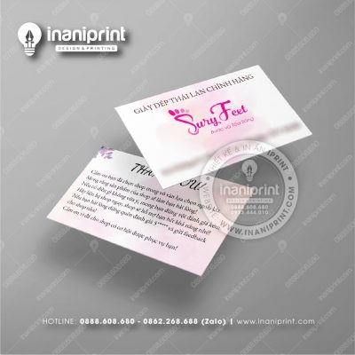 Mẫu Card Visit Shop Giày Dép, Name Card Tiệm Giày Dép, Danh Thiếp Shop Giày Dép Đẹp Giá Rẻ