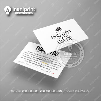 Mẫu Card Visit Shop Giày Dép, Name Card Tiệm Giày Dép, Danh Thiếp Shop Giày Dép Đẹp Giá Rẻ