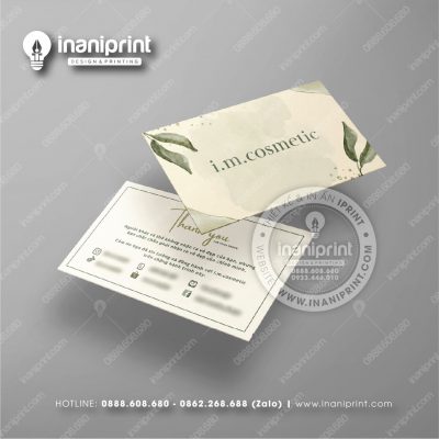Mẫu Card Visit Shop Mỹ Phẩm, Name Card Tiệm Mỹ Phẩm, Danh Thiếp Shop Mỹ Phẩm Đẹp Giá Rẻ