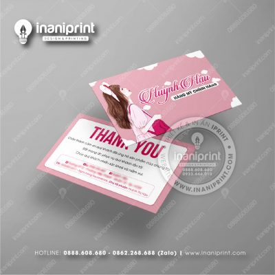 Mẫu Card Visit Shop Mỹ Phẩm, Name Card Tiệm Mỹ Phẩm, Danh Thiếp Shop Mỹ Phẩm Đẹp Giá Rẻ