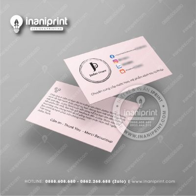 Mẫu Card Visit Shop Mỹ Phẩm, Name Card Tiệm Mỹ Phẩm, Danh Thiếp Shop Mỹ Phẩm Đẹp Giá Rẻ
