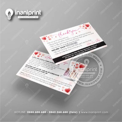 Mẫu Card Visit Shop Mỹ Phẩm, Name Card Tiệm Mỹ Phẩm, Danh Thiếp Shop Mỹ Phẩm Đẹp Giá Rẻ