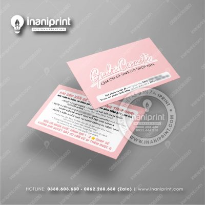 Mẫu Card Visit Shop Mỹ Phẩm, Name Card Tiệm Mỹ Phẩm, Danh Thiếp Shop Mỹ Phẩm Đẹp Giá Rẻ