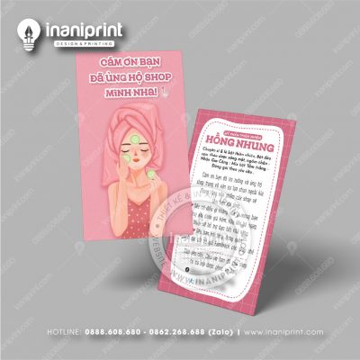 Mẫu Card Visit Shop Mỹ Phẩm, Name Card Tiệm Mỹ Phẩm, Danh Thiếp Shop Mỹ Phẩm Đẹp Giá Rẻ
