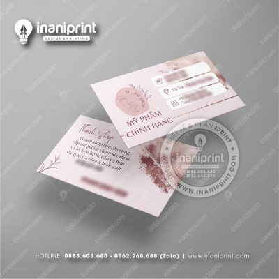 Mẫu Card Visit Shop Mỹ Phẩm, Name Card Tiệm Mỹ Phẩm, Danh Thiếp Shop Mỹ Phẩm Đẹp Giá Rẻ