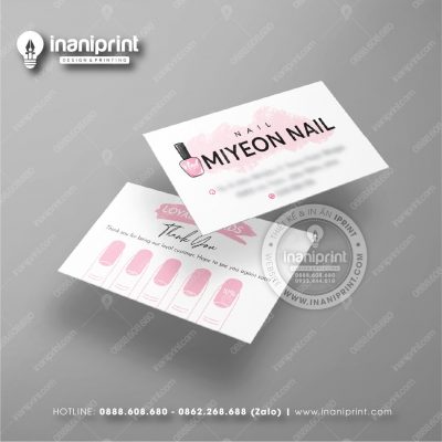 Mẫu Card Visit Nails Shop, Name Card Tiệm Nails, Danh Thiếp Shop Nails Đẹp Giá Rẻ