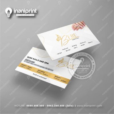 Mẫu Card Visit Nails Shop, Name Card Tiệm Nails, Danh Thiếp Shop Nails Đẹp Giá Rẻ