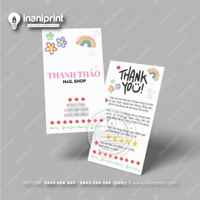 Mẫu Card Visit Nails Shop, Name Card Tiệm Nails, Danh Thiếp Shop Nails Đẹp Giá Rẻ