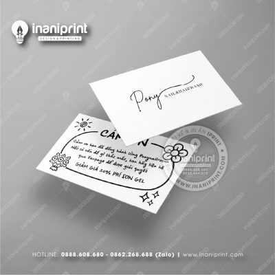 Mẫu Card Visit Nails Shop, Name Card Tiệm Nails, Danh Thiếp Shop Nails Đẹp Giá Rẻ
