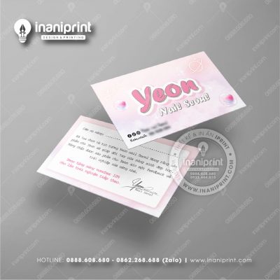 Mẫu Card Visit Nails Shop, Name Card Tiệm Nails, Danh Thiếp Shop Nails Đẹp Giá Rẻ