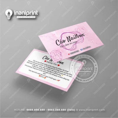 Mẫu Card Visit Nails Shop, Name Card Tiệm Nails, Danh Thiếp Shop Nails Đẹp Giá Rẻ