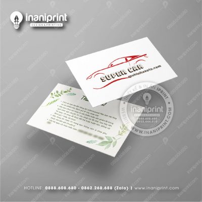 Mẫu Card Visit Shop Phụ Kiện Xe, Name Card Tiệm Phụ Kiện Xe, Danh Thiếp Shop Phụ Kiện Xe Đẹp Giá Rẻ
