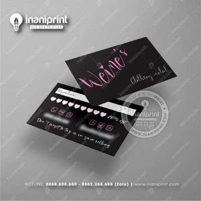 Mẫu Card Visit Shop Quần Áo, Name Card Tiệm Quần Áo, Danh Thiếp Shop Thời Trang Đẹp Giá Rẻ